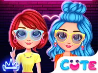 image Rainbow Girls Neon Fashion