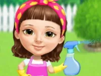 image Sweet Baby Girl Cleanup Messy House