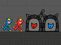 image Red and Blue Stickman Huggy 2