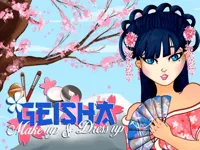 image Geisha make up and dress up