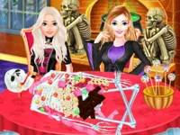 image Girls Halloween Food Cooking