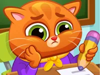 image Lovely Virtual Cat At School