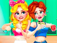 image School Girls Battle Beauty Salon