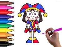 image Pomni Coloring Time